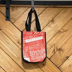 Lululemon Red and Black Small Reusable Bag